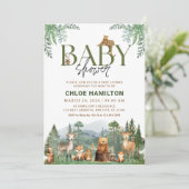 Mountains Baby shower Invitation | Groen evenement Kaart (Staand voorkant)