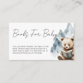 Mountains Bear Safari Baby Shower Books Request Informatiekaartje (Voorkant)
