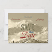Mountains: Bewaar de datum Personaliseer Magnetische Uitnodiging (Voorkant)