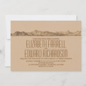 Mountains bruiloft kaart (Voorkant)