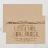 Mountains bruiloft kaart (Voorkant / Achterkant)