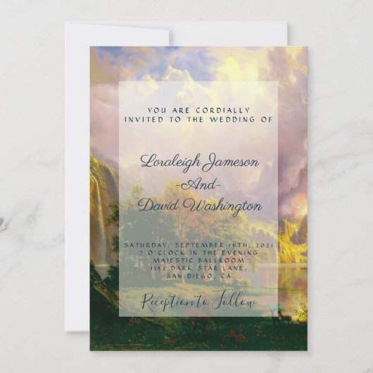 Mountains bruiloft kaart (Voorkant)