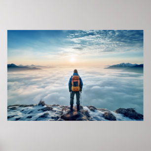 Mountains Challenge buitenleven avontuur verkennen Poster