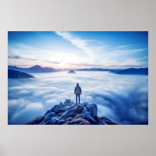 Mountains Challenge buitenleven avontuur verkennen Poster (Voorkant)