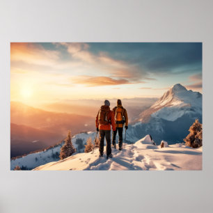 Mountains Challenge buitenleven avontuur verkennen Poster