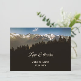 Mountains Custom Photo Weddenschap Hartelijk dank Bedankkaart