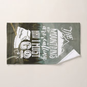 Mountains die bellen moeten je foto-Typografie lat Handdoek (Handdoek)