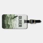 Mountains Eagle Outdoors Natuur gepersonaliseerd Bagagelabel (Voorkant horizontaal)