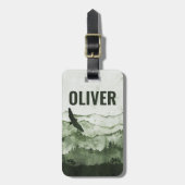 Mountains Eagle Outdoors Natuur gepersonaliseerd Bagagelabel (Voorkant verticaal)