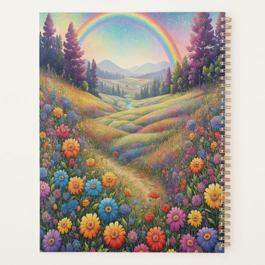 Mountains Flowers Rainbow Planner (Achterkant)