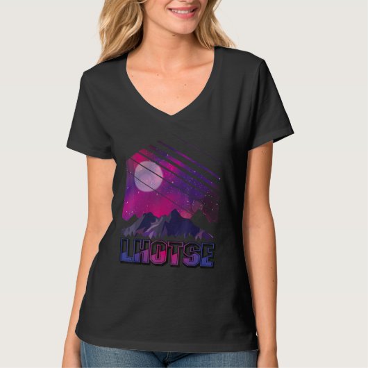 Mountains Galaxy Hiking Lhotse Nepal Hike Mountain T-shirt (Voorkant)