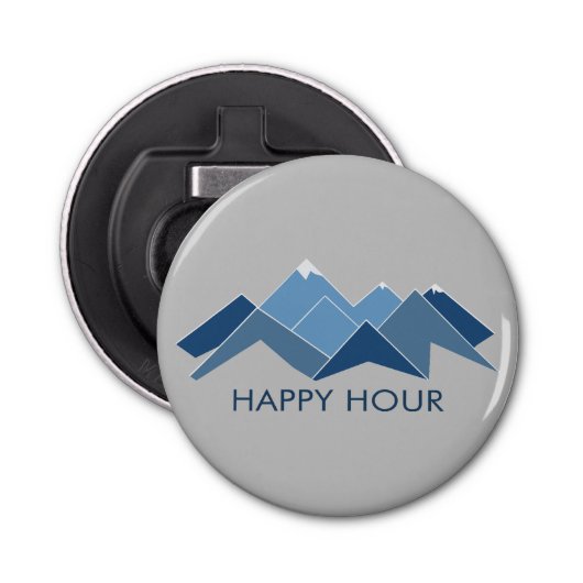 Mountains Happy Hour Button Flesopener (Voorkant)