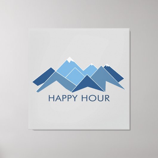Mountains Happy Hour Canvas Afdruk (Voorkant)