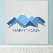 Mountains Happy Hour Canvas Afdruk (Insitu (Houten vloer))