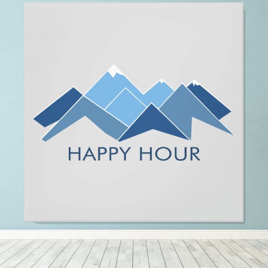 Mountains Happy Hour Canvas Afdruk (Insitu (Houten vloer))