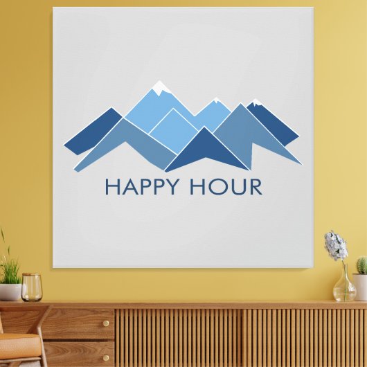 Mountains Happy Hour Canvas Afdruk (Insitu (Woonkamer))