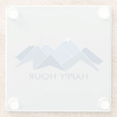 Mountains Happy Hour Glazen Onderzetter (Achterkant)