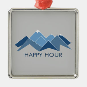 Mountains Happy Hour Metalen Ornament