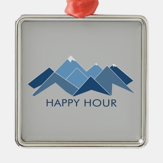Mountains Happy Hour Metalen Ornament (Voorkant)