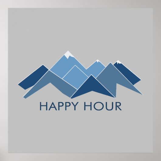 Mountains Happy Hour Poster (Voorkant)