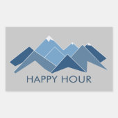 Mountains Happy Hour Rechthoekige Sticker (Voorkant)