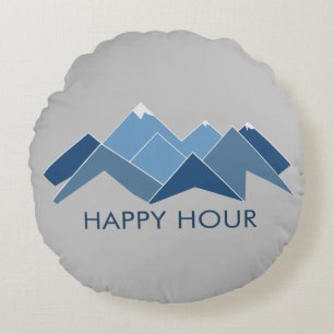 Mountains Happy Hour Rond Kussen