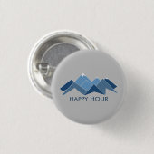 Mountains Happy Hour Ronde Button 3,2 Cm (Voorkant /achterkant)