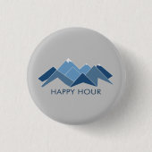 Mountains Happy Hour Ronde Button 3,2 Cm (Voorkant)