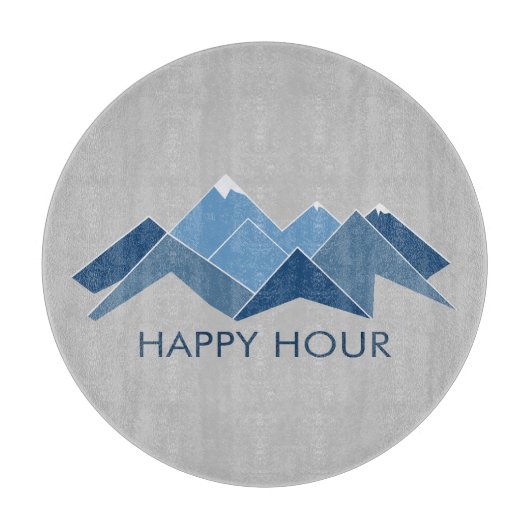 Mountains Happy Hour Snijplank (Voorkant)