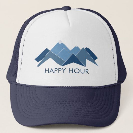 Mountains Happy Hour Trucker Pet (Voorkant)