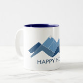 Mountains Happy Hour Tweekleurige Koffiemok (Voorkant links)
