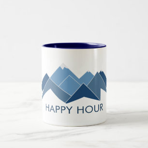 Mountains Happy Hour Tweekleurige Koffiemok