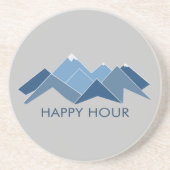 Mountains Happy Hour Zandsteen Onderzetter (Voorkant)