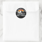 Mountains Hiking Adventure Ronde Sticker (Tas)