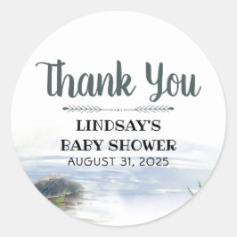 Mountains Lake Adventure bedankt Ronde Sticker