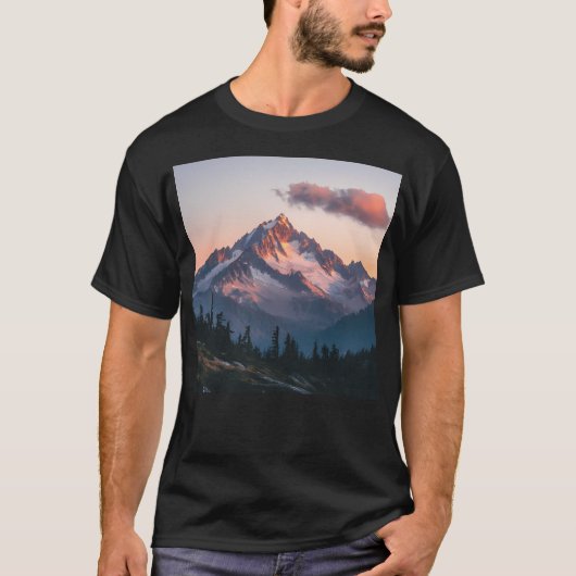Mountains Landscape Mountains Nature Wall Art Acti T-shirt (Voorkant)
