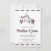Mountains Landscape & Tribal Motifs Wedding Design Kaart (Voorkant)