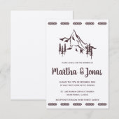 Mountains Landscape & Tribal Motifs Wedding Design Kaart (Voorkant / Achterkant)