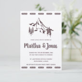 Mountains Landscape & Tribal Motifs Wedding Design Kaart (Staand voorkant)