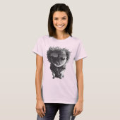 "Mountains Majestic like Pizza Slices" Funny Pug T-shirt (Voorkant volledig)