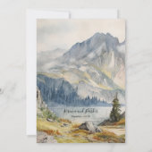 Mountains meer bruiloft uitnodiging (Achterkant)