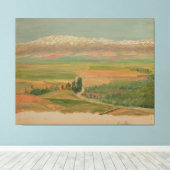 Mountains near Baalbec Canvas Afdruk (Insitu (Houten vloer))