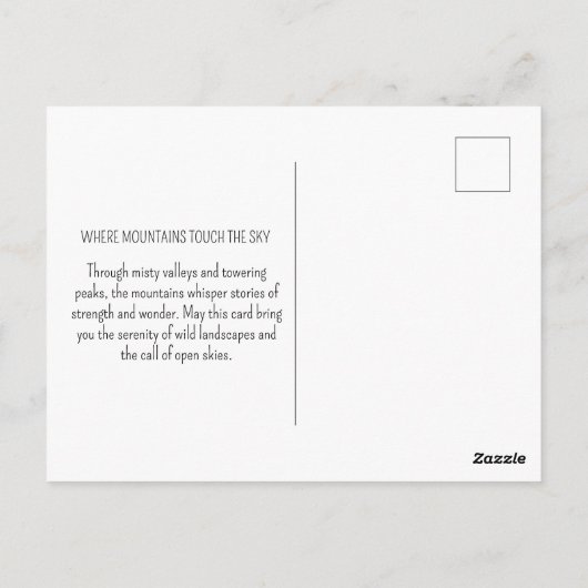  Mountains Pine Forest Natuur Adventure Briefkaart (Achterkant)