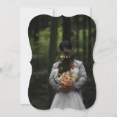 Mountains Pine Tree Black Foto Sla de datum op Kaart (Achterkant)