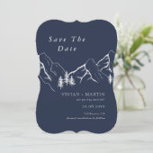 Mountains Pine Tree Black Foto Sla de datum op Kaart (Staand voorkant)