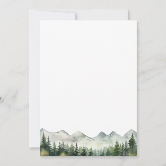 Mountains Pines 72 Wedding Anniversary Photo Save The Date (Achterkant)