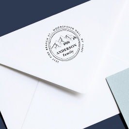 Mountains & Pines  Familie Retour Adres Zelfinktende Stempel