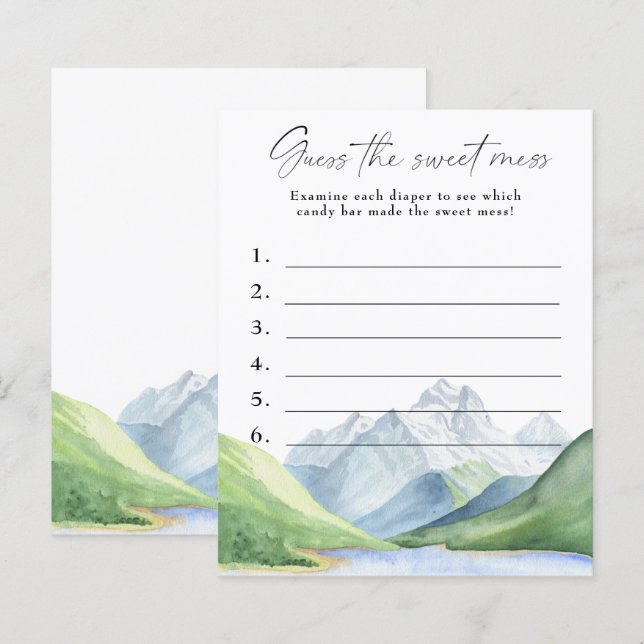 Mountains - Raad de zoete puinhoop spel (Voorkant / Achterkant)