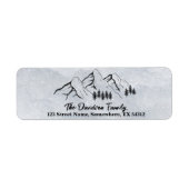 Mountains Return-adreslabel Etiket (Voorkant)