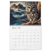 Mountain's Shadow Year met de gestreepte uil 20XX Kalender (Feb 2027)